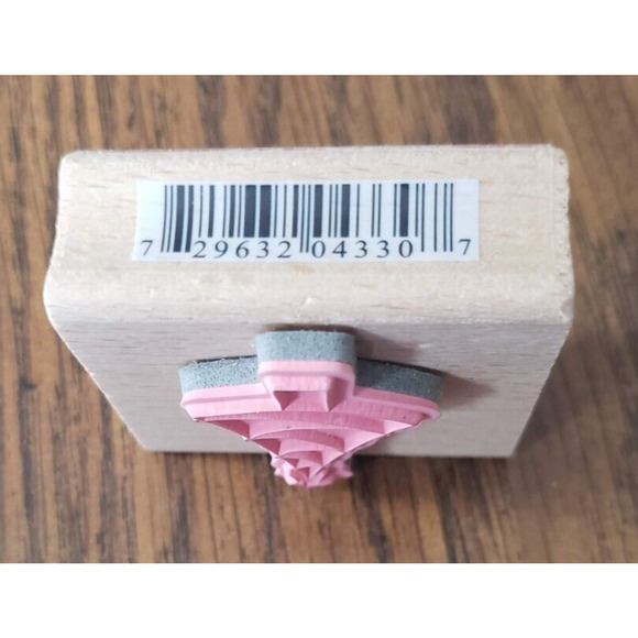 Studio G Kolette Hall Art Deco Christmas Tree Wood Mounted Rubber Stamp - Picture 2 of 6